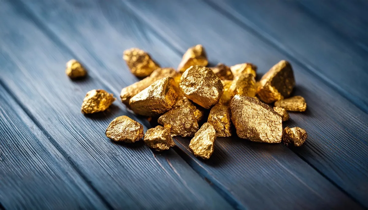 Gold nuggets resting on a wooden table, a reminder of the raw natural form behind every refined investment product