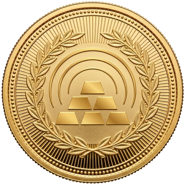 Representative gold-coin emblem for the Canadian Gold Maple Leaf
